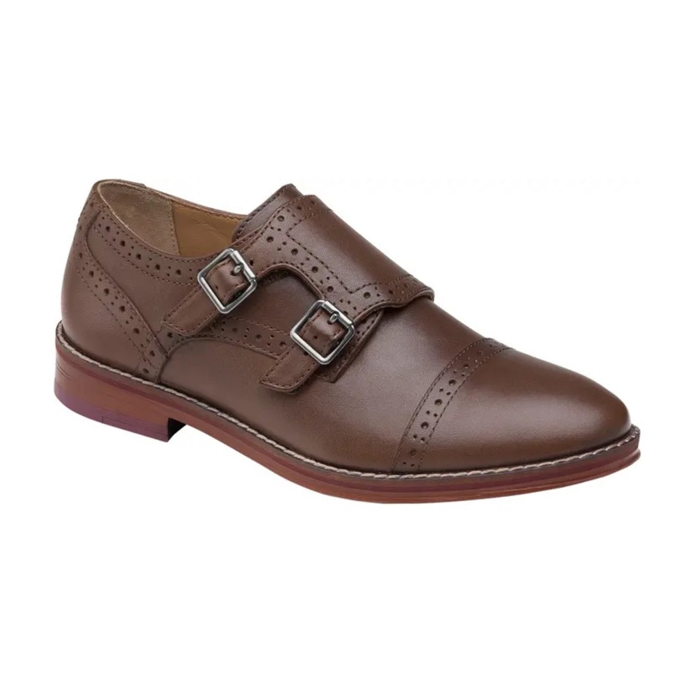 Johnston & Murphy Kids' Conard Double Monk Strap Shoe